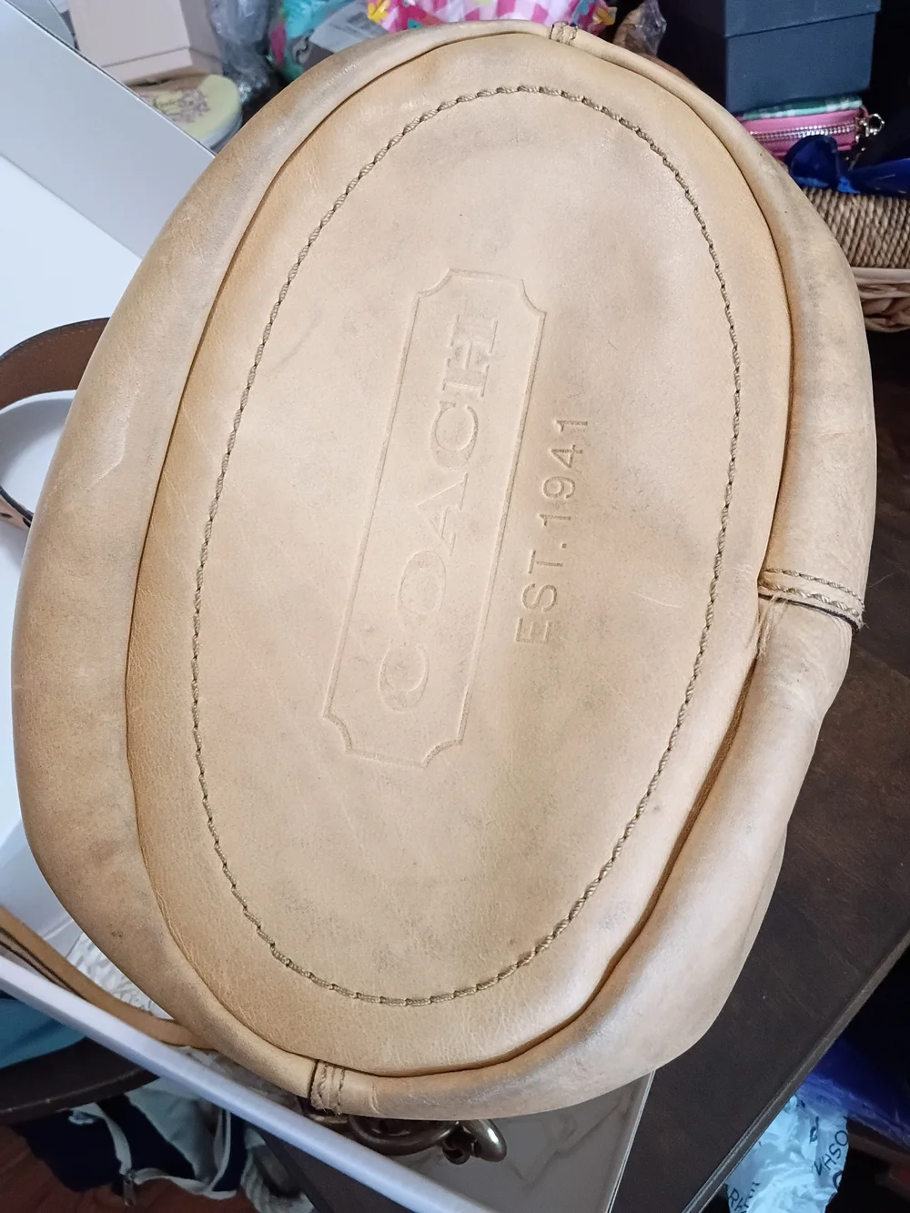 Coach Bleeker Tattersall Butter Leather Hobo Shoulder Bag  Original Hang Tag